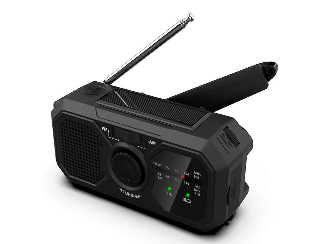 Rádio Meteorológico Am Fm Multifuncional Sy 366 Com Manivela Solar, Banco De Energia De Emergência De 1200 Mah, Alerta Sos Olysi Shop