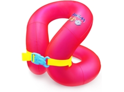 Colete Salva vidas para Crianças de 7 a 14 Anos, Boia Inflável Portátil para Piscina, Anel de Natação com Fivela de Segurança Ajustável AQUAFORGE
