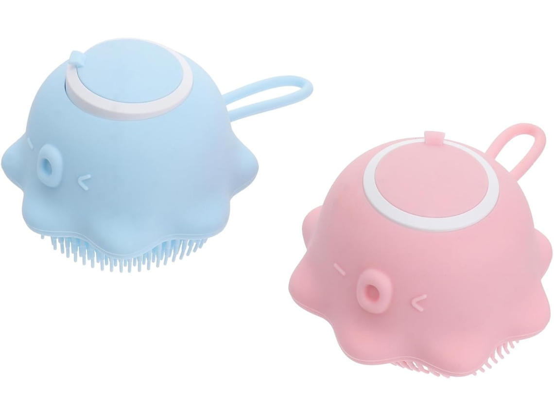 Conjunto De 2 Escovas Banho Suspensas Vicasky, Escova De Massagem Corporal Macia E Antiderrapante Com Gancho Para