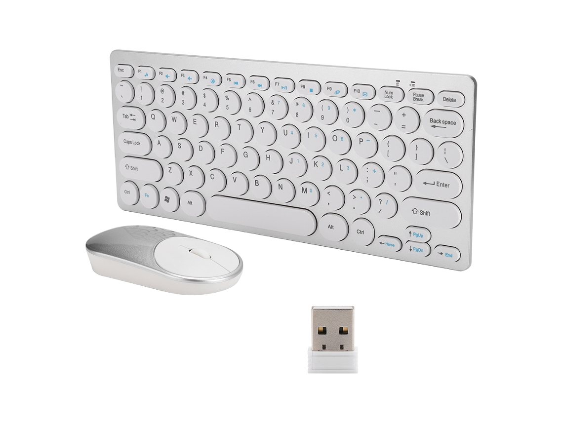 Conjunto de Teclado e Mouse Sem Fio LAXISCREED (transmissão 2.4G, alcance de 10 metros)