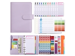 Cuaderno A6 Com 6 Anéis, Ecológico, Leve, Para Viagens, Escola, Escritório, Roxo