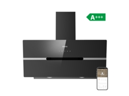 Exaustor Ciarra De Parede A+++ 90cm 650m³/h Boost Função Controle Táctil/app Recirculação Com Filtros De Carvão (2 Peças) 4 Modos Preto Aw9736fb