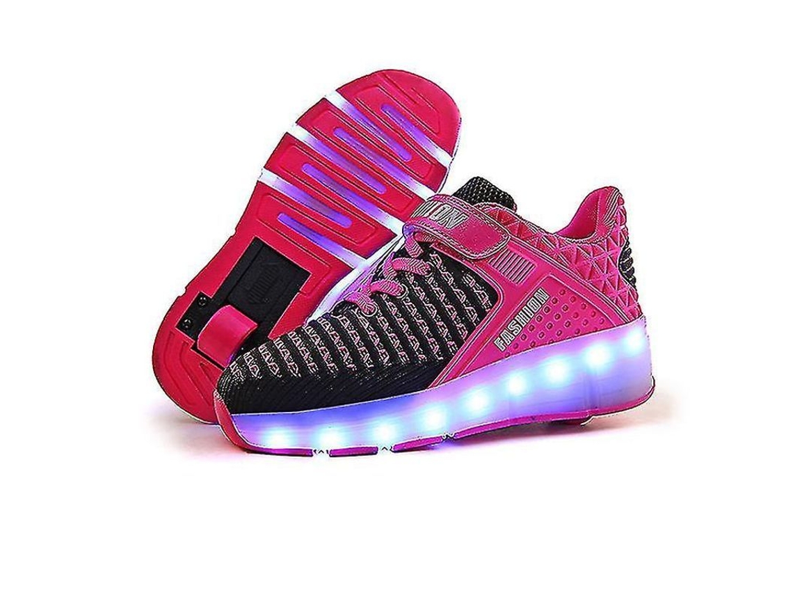 Tênis de Rodinha com Led 7 Cores e Carregamento Usb, Design Versátil para Crianças Presente Perfeito para Festas A3 | S/MARCA
