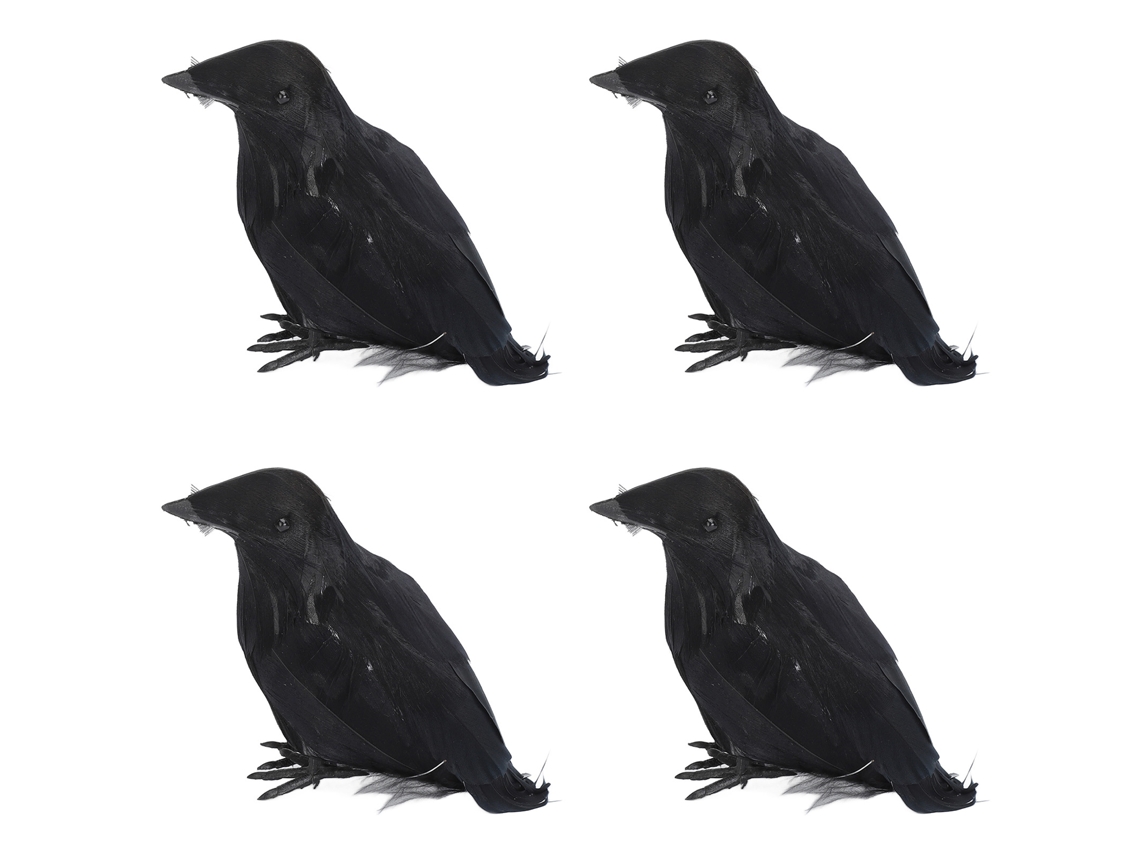 Decoração Corvos Halloween LAXISCREED 4pcs