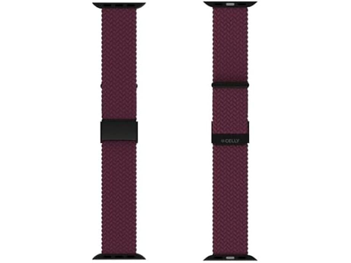 Pulseira De Relógio Celly Wbandbraidedvl Tecido Roxo Compatível Com Apple Watch 42/44/45 Mm
