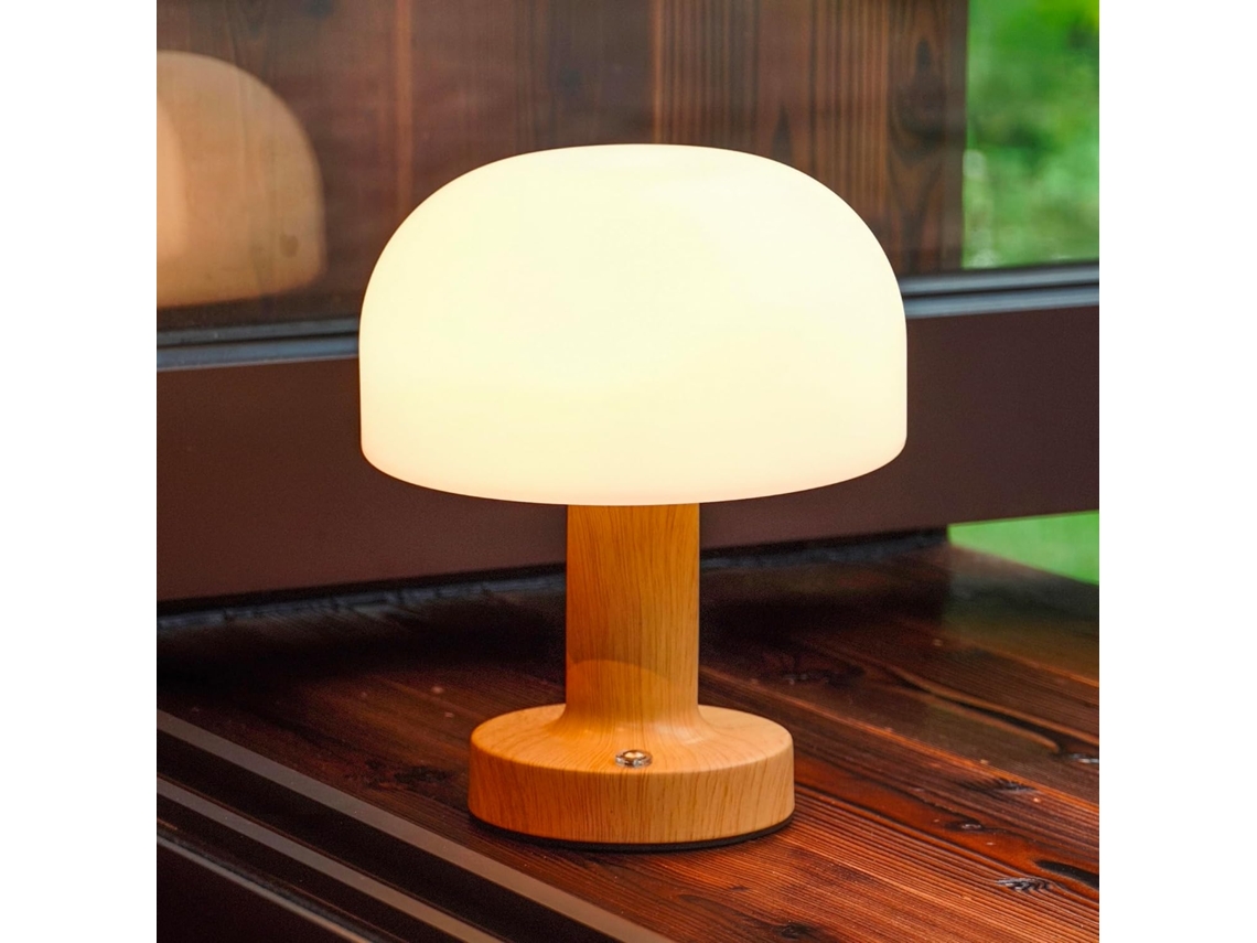 Luminária De Mesa Led Sem Fio, Alimentada Por Bateria De 2000mah, Com 3 Modos De Cor E Regulagem Contínua Intensidade