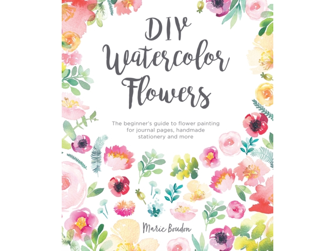 Livro DIY Watercolor Flowers de Marie Boudon (Inglês)