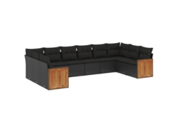 Garden Sofa Set, Garden Sofa Sets Vidaxl Preto Rattan / Vime (n/a)