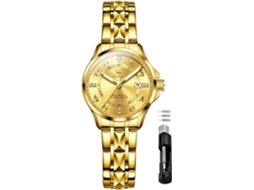 Lurelia Relógio Mecânico Feminino, Movimento De Quartzo, Automático, Data/calendário, Detalhes Com Strass, 1,18 Polegadas, 30 Mm, 0,39 Polegadas