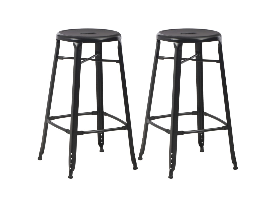 Bar Stool, Bar Stools Vidaxl Preto Metal (n/a)