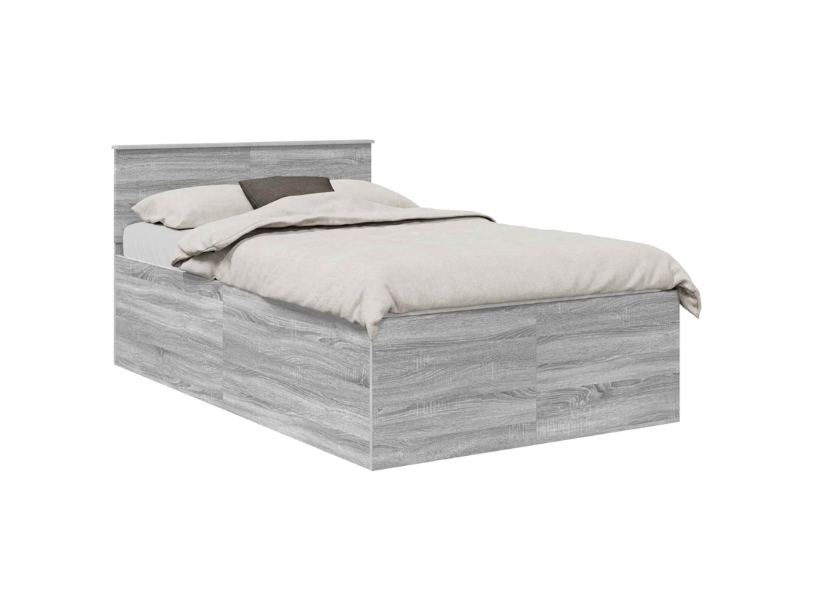 Estrutura da Cama Cinza Sonoma 120 X 200 Cm Madeira Processada MAISON EXCLUSIVE