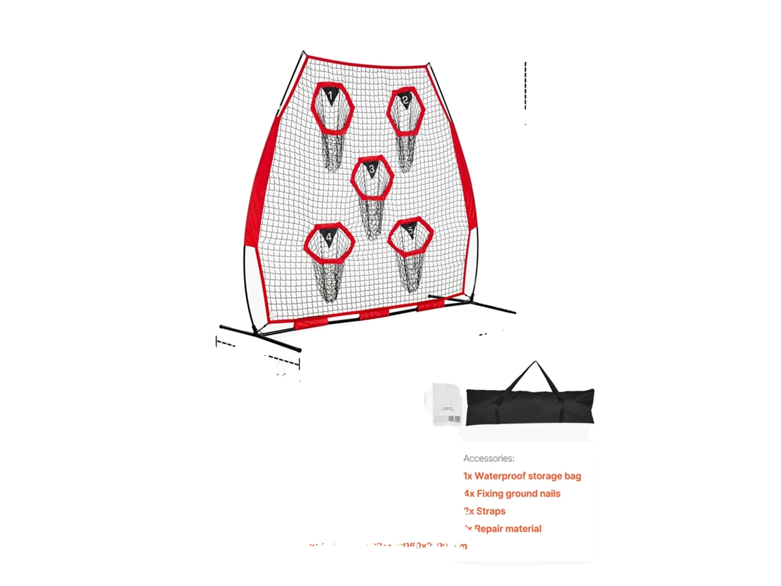 Treinador De Futebol, Design Sem Nó, Alvos Ajustáveis, 7x7 Polegadas Vermelho