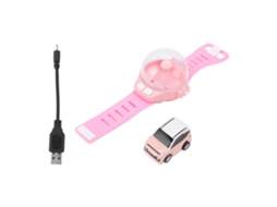 Mali brinquedo Carro de Controle Remoto Relógio Mini 2.4g Longo Alcance Presente Infantil Rosa