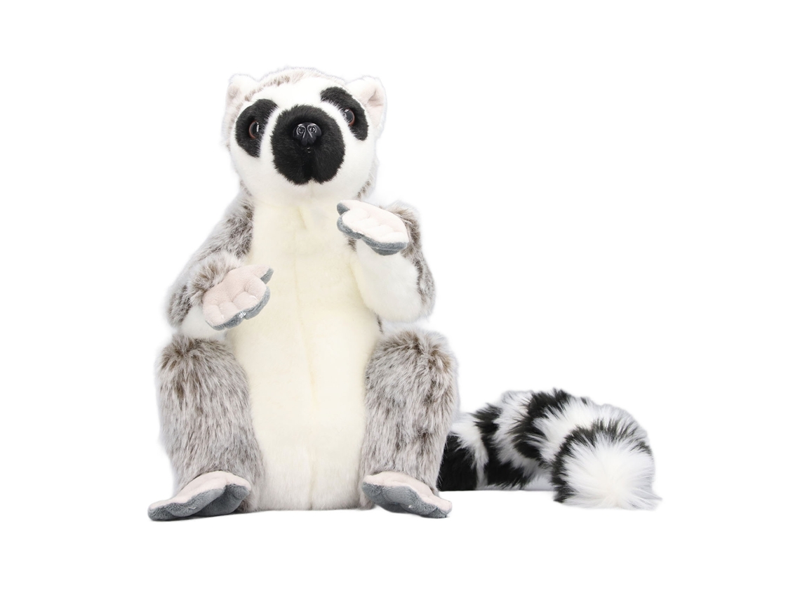 Mali brinquedo de Pelúcia de Lêmure Macio Realista com Velcro para Crianças