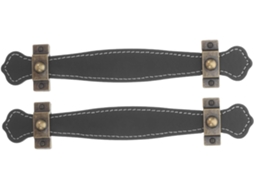 Alipis Conjunto De 2-puxadores Vintage Em Liga Zinco E Couro Pu Para Armários Gavetas Banheiro
