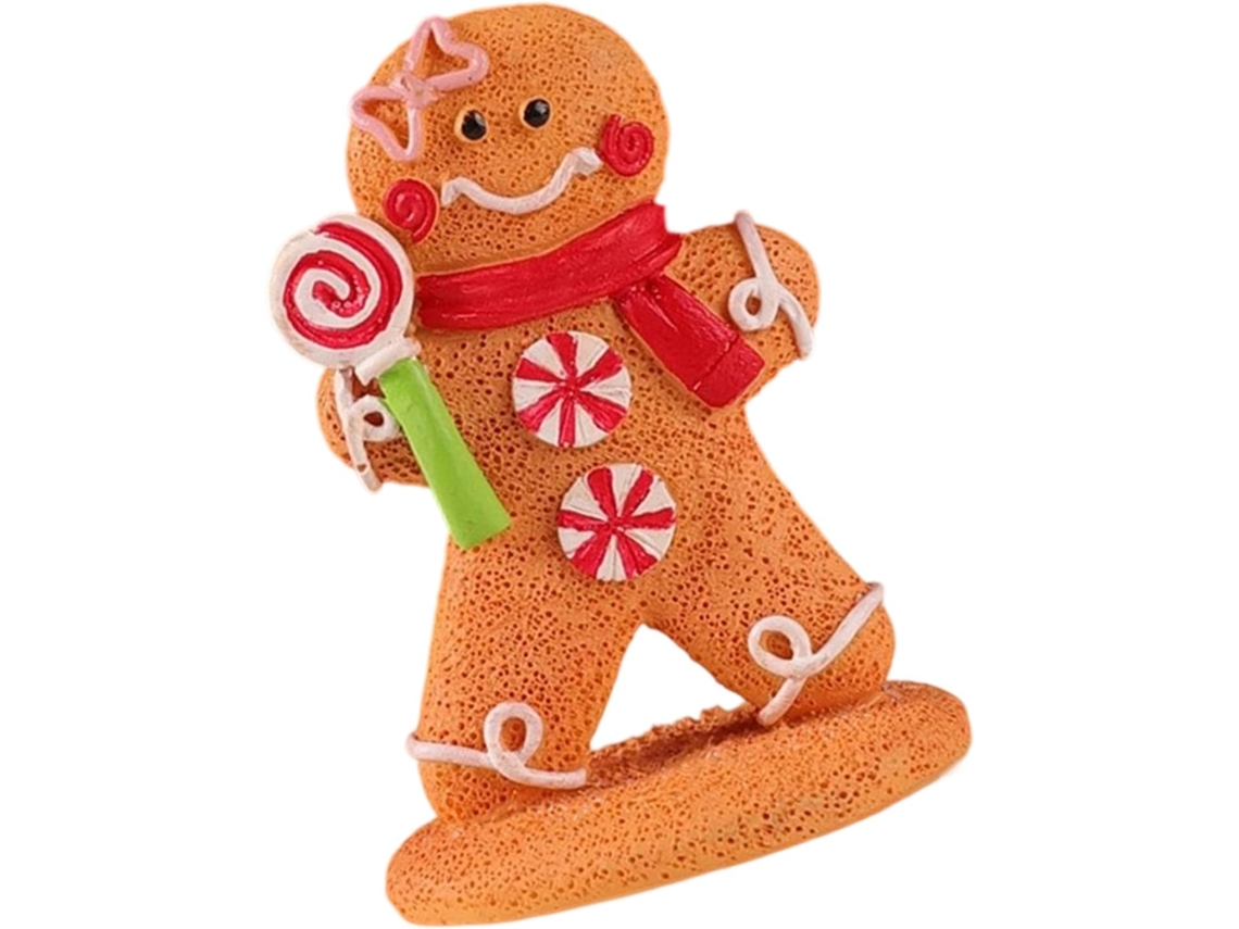 Estatueta De Natal Em Resina, Estatueta De Homem-biscoito Para Mesa, Prateleira, Centro De Mesa