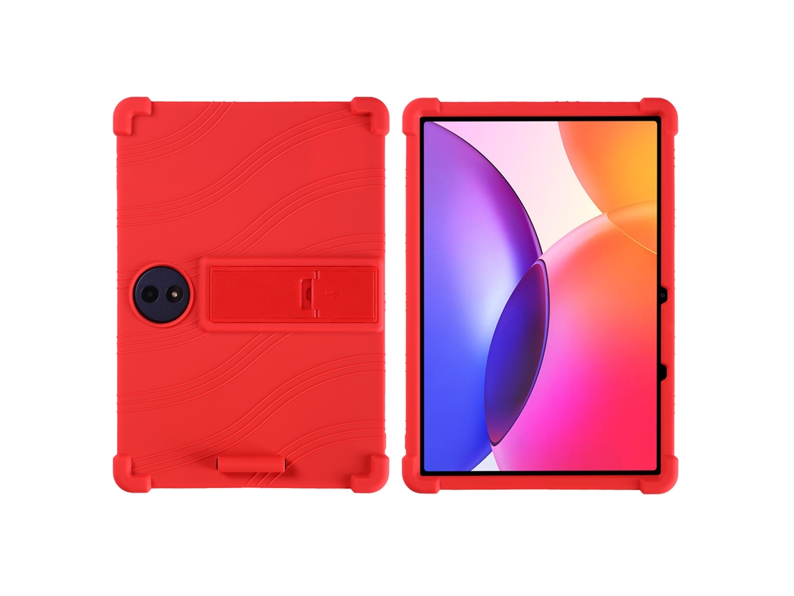 Capa De Silicone Com Suporte Para Tcl Tab A1 Nxtpaper 11 Polegadas Resistente Vermelho Digitallab