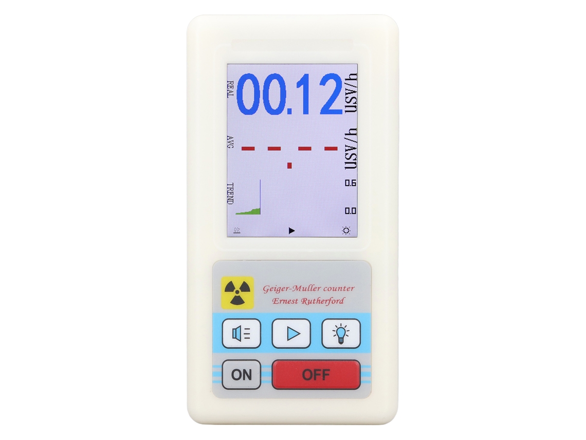 Detector de Radiação Nuclear YURU Portátil Geiger Counter Recarregável