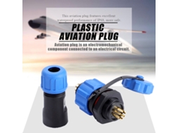 Conector Waterproof De 9 Pinos Com Ficha E Tomada Em Plástico Da Laxiscreed Para Ambientes Externos