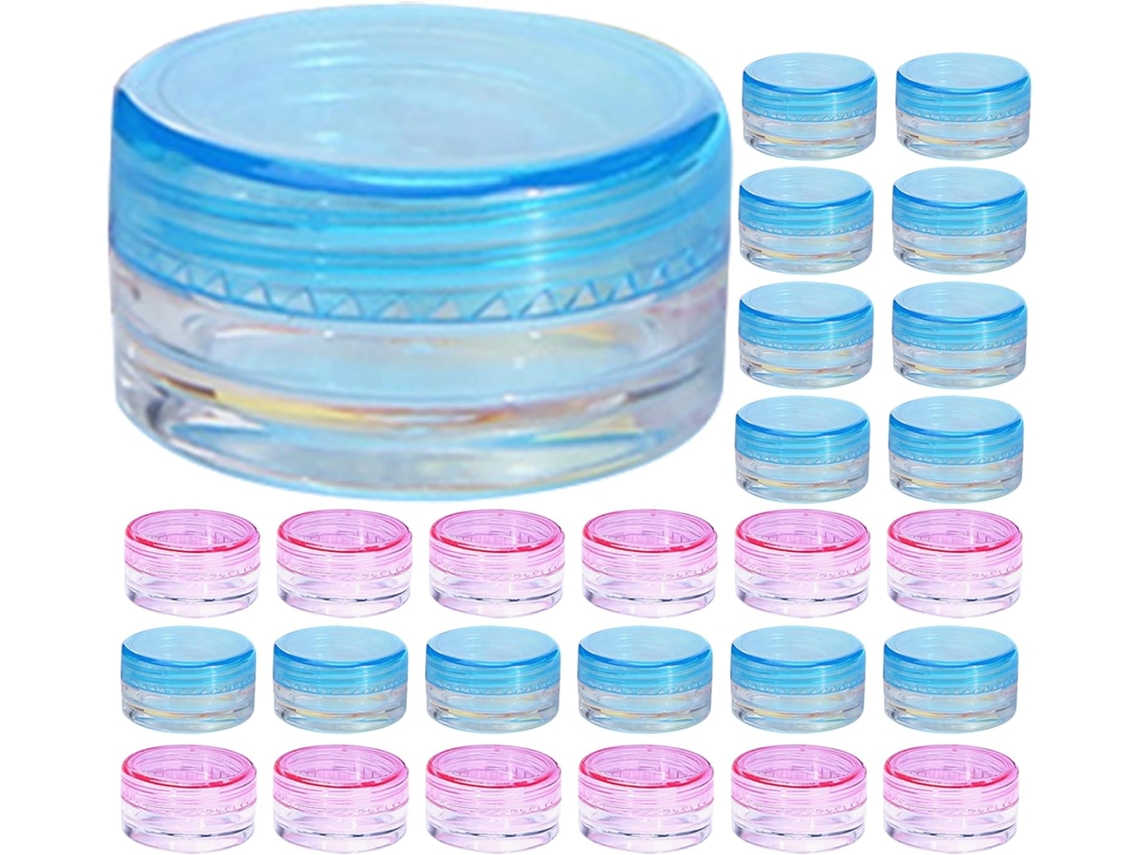 Conjunto De 100 Elegantes Potes Para Amostras Em Plástico Ps Com Tampas