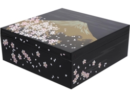 Caixa Bento Japonesa Elegante Da Cabilock, Recipiente De Plástico Grande Capacidade Para Sushi E Lanches, Segura Para