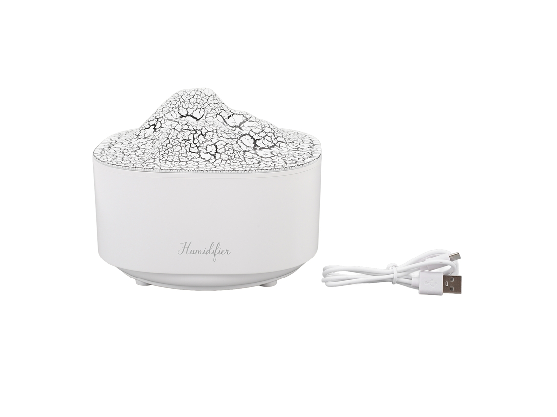 Difusor de Aroma Lareira 200ml S/MARCA com Chama LED, USB