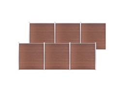 Vidaxl Painel De Vedação Para Jardim 1045x186 Cm Wpc Castanho