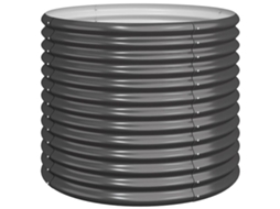 Vaso de jardim VIDAXL Antracite Aço (80 x 68 cm)
