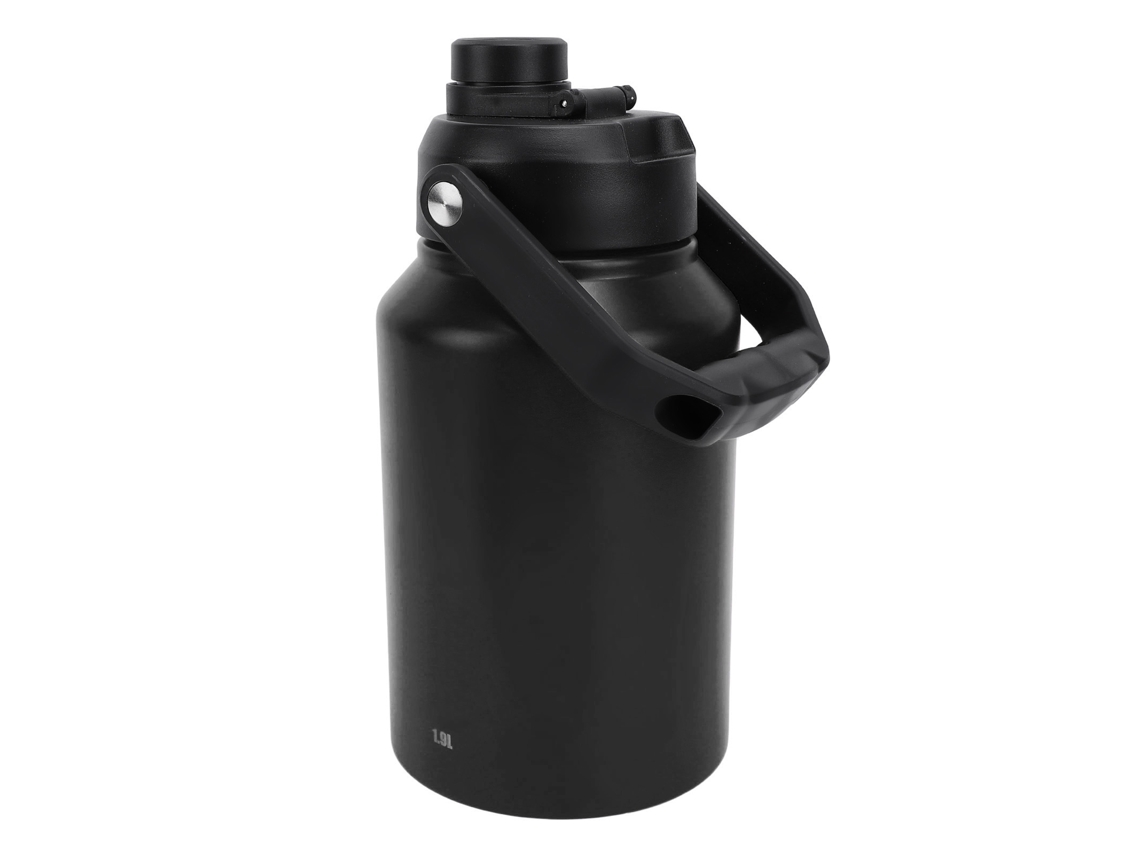 Garrafa Isolada Aço Inox 304 1.9l Camping Preta
