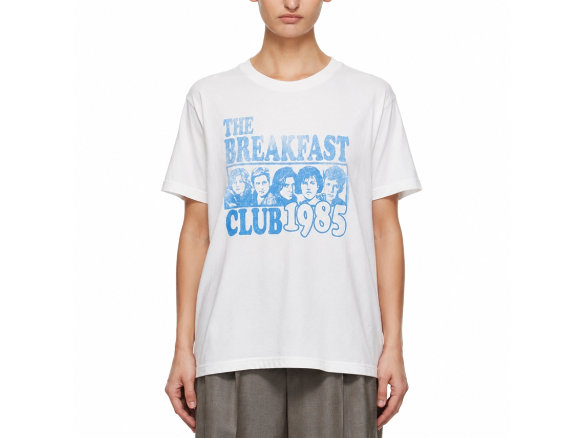 Rockinstone Breakfast Club Movie Blue Ink Box White Adult T-shirt Size:m