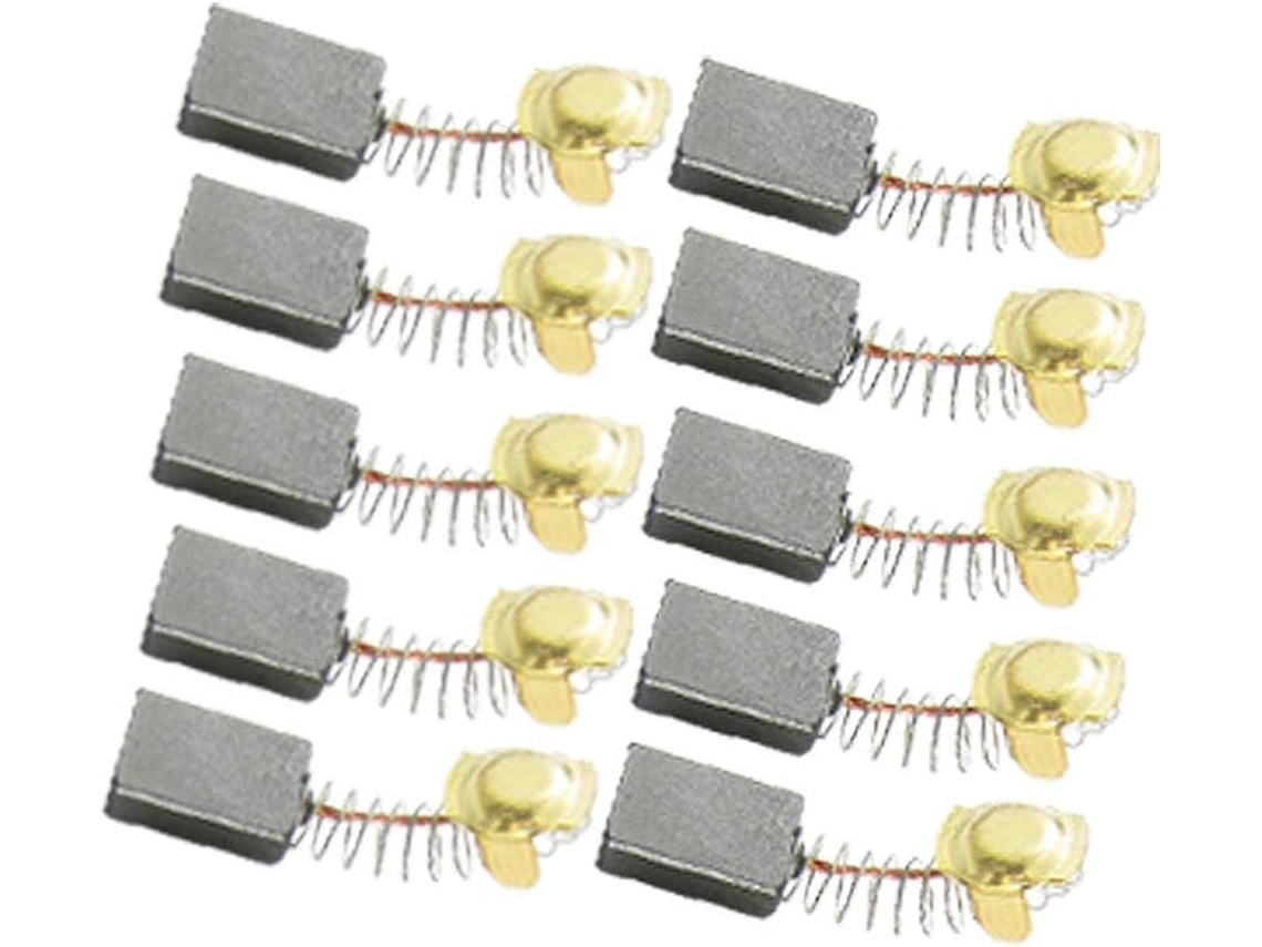 Conjunto de 10 escovas carvão para motor elétrico com dimensões 11/16 x 13/32 x 1/4 CHABERLU