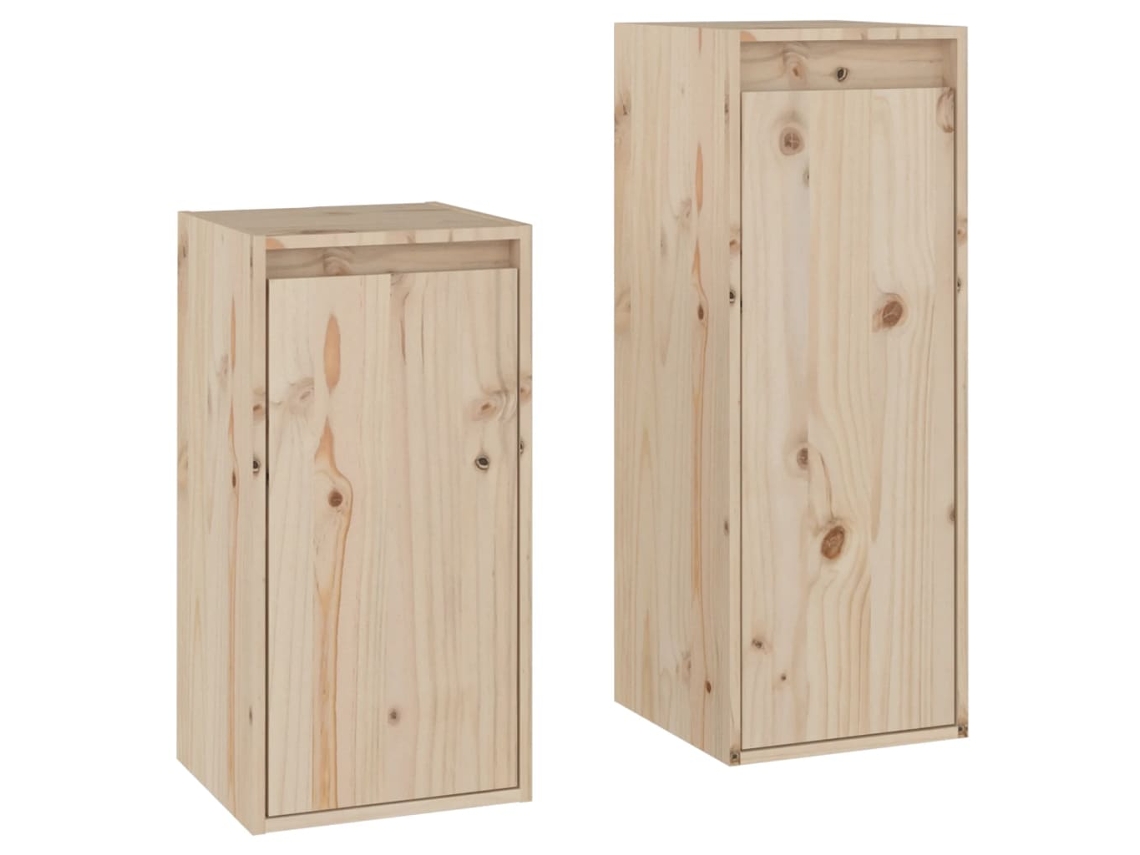 Tv Cabinet Set, Tv Cabinet Sets Vidaxl Marrom Madeira De Pinho (n/a)