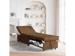 Vidaxl Sofá-cama Castanho 194 X 67 X 82 Cm Tecido Huahua