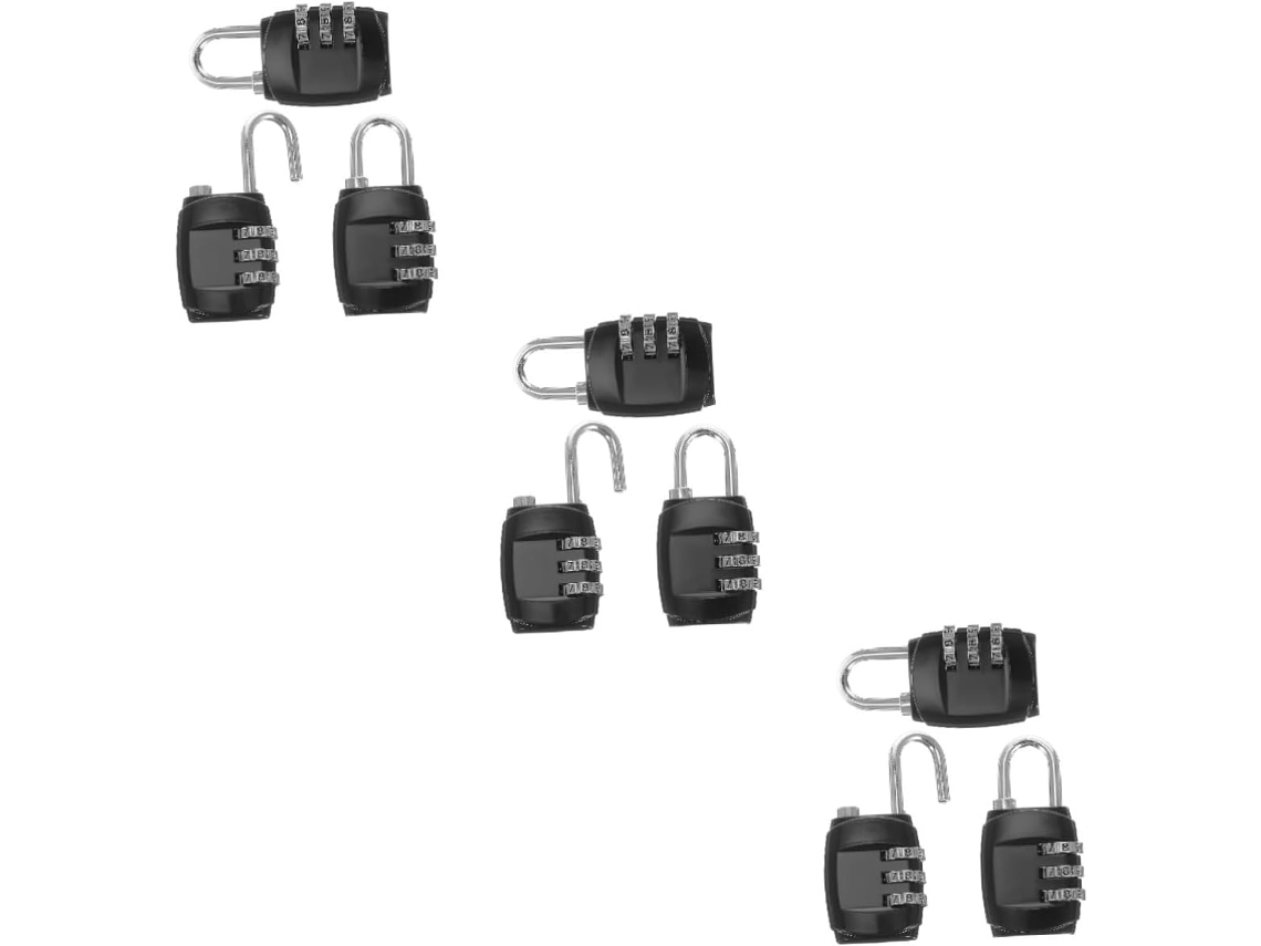 Conjunto De 9 Cadeados Combinação Resistentes Às Intempéries Para