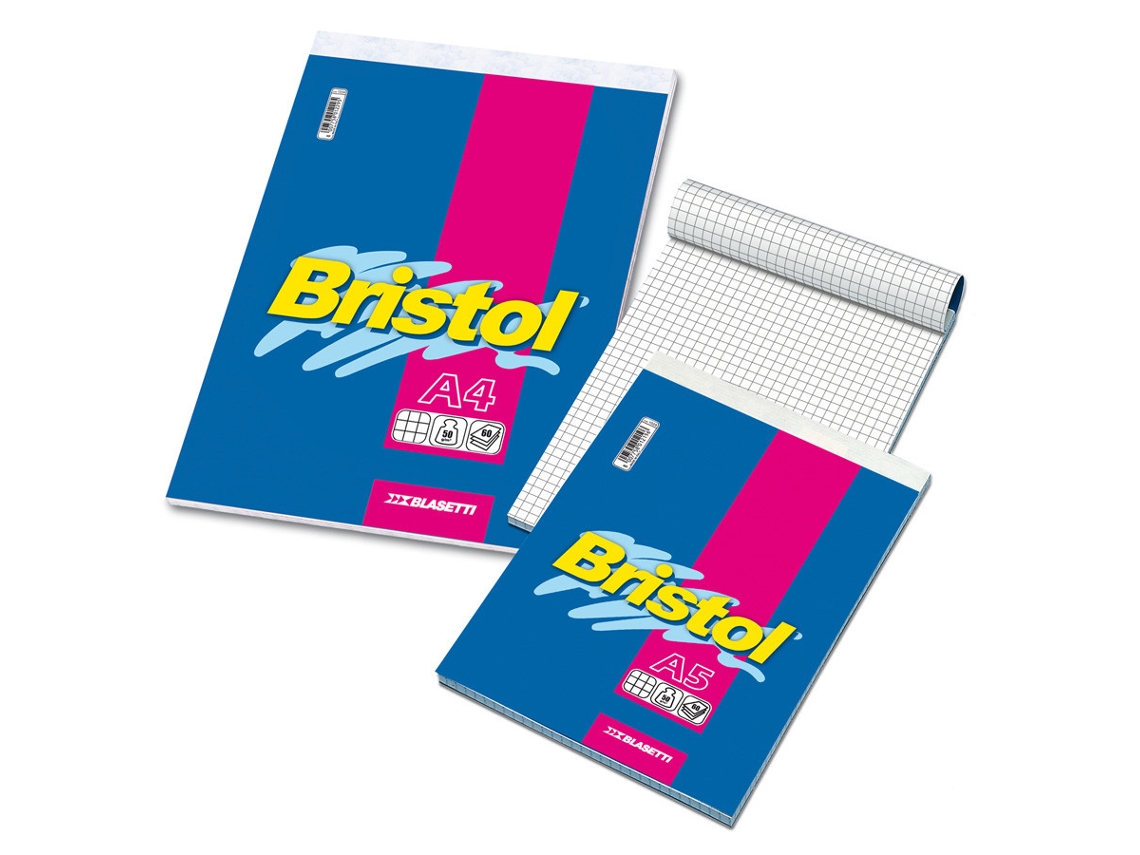 BLASETTI Bristol Caderno e Bloco A5 60 Folhas Multicolorido