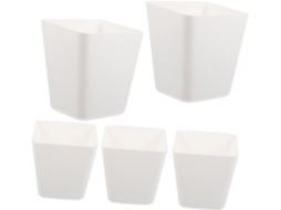Porta Lápis Kombuida, Design Decorativo E Prático, Gancho De Plástico Branco Pendurar, Conjunto De 5 Peças, Solução