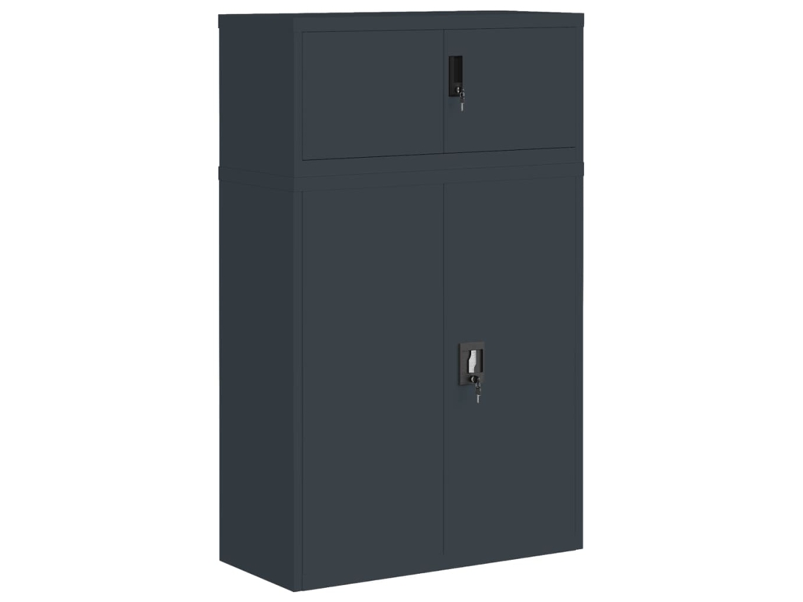 File Cabinet, File Cabinets Vidaxl Antracite Aço (90 X 40 X 145 Cm)