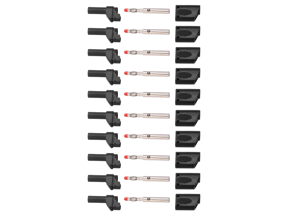 Conector De Plugue Plátano De 4 Mm Aislado, 10 Piezas, Para Pruebas Electrónicas