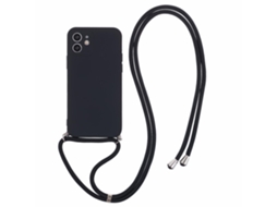 Correia Casa Para Iphone 11 Pele Sintética Preto