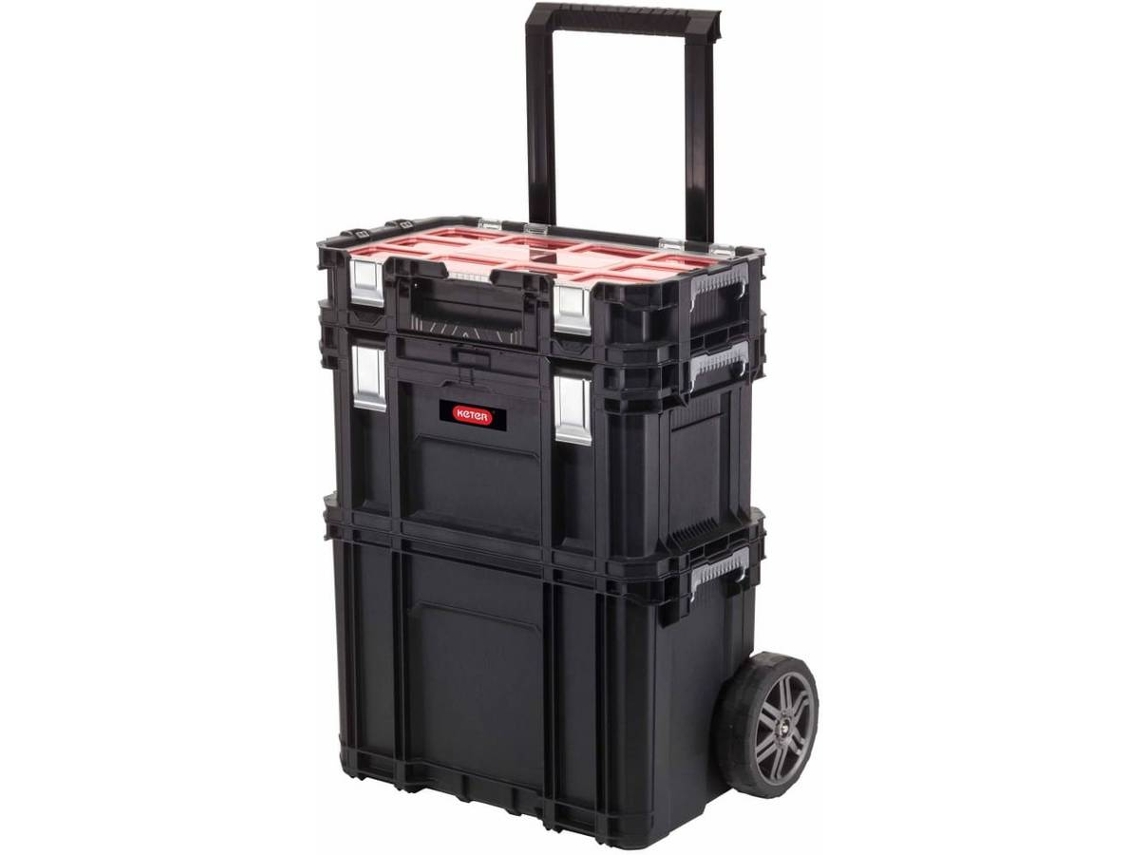 Curver Keter Caixa de ferramentas Connect Trolley and Rolling Systems preto