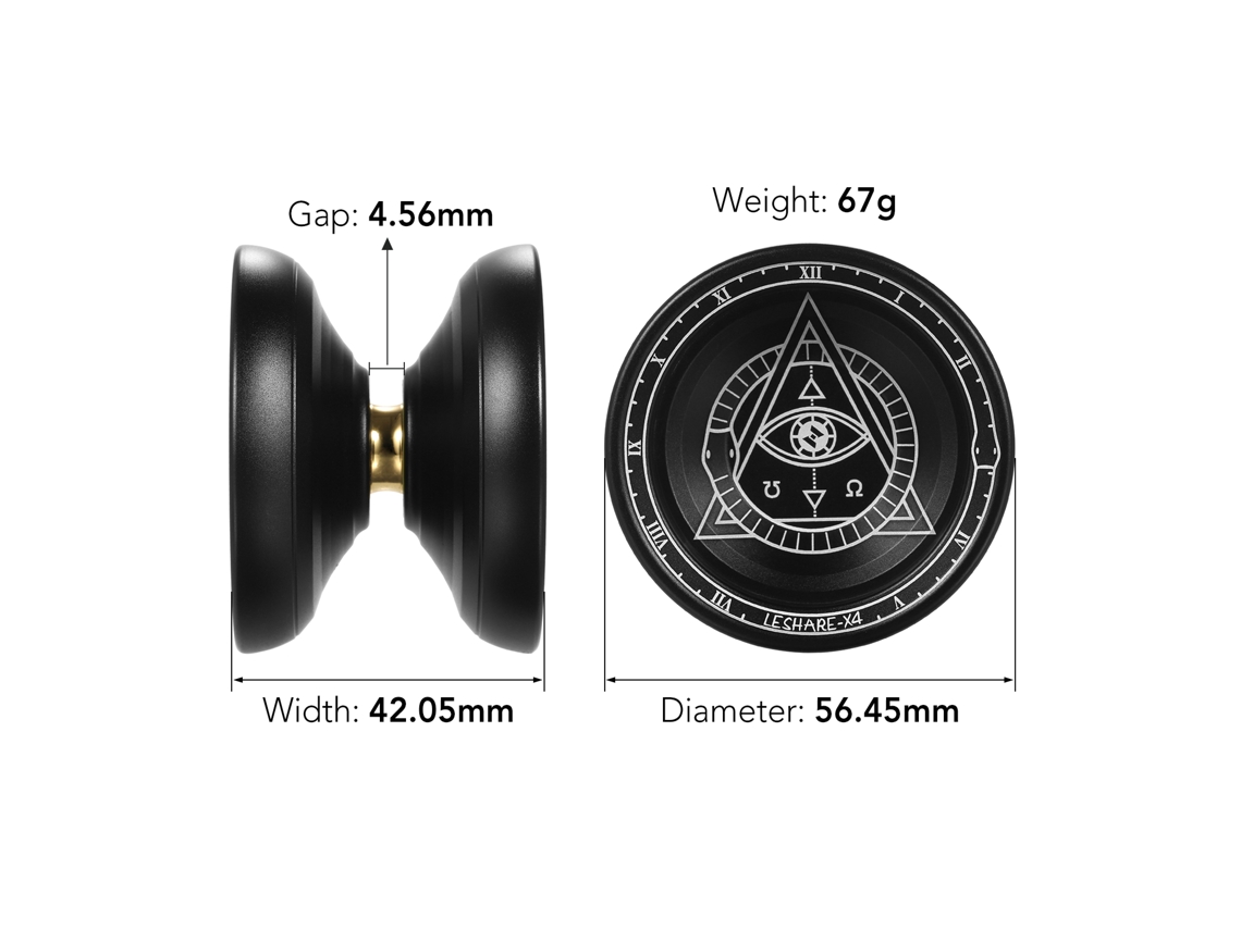 Yncm-2pcs Yo-yo De Alumínio 6061 Com Corda Luva E Bolsa