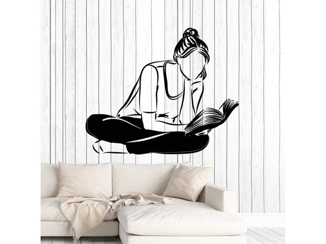 Adesivos de parede decorativos para sala de estar, decalques de vinil removíveis, decoração para casa, mural para quarto, 63x46 cm