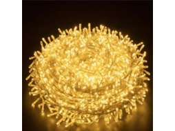 Cordão de Luzes Led , 100m com 1000 Leds para Árvore de Natal e 8 Modos de Iluminação (branco Quente) PRIME KANG (fairy Lights)