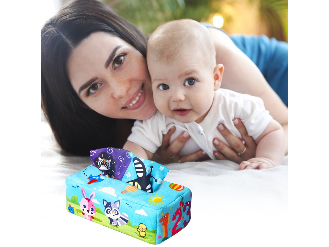 Primerox brinquedo Sensorial Caixa de Tecidos para Bebêeducacional Joguinho de Aprendizagem Presente Infantil
