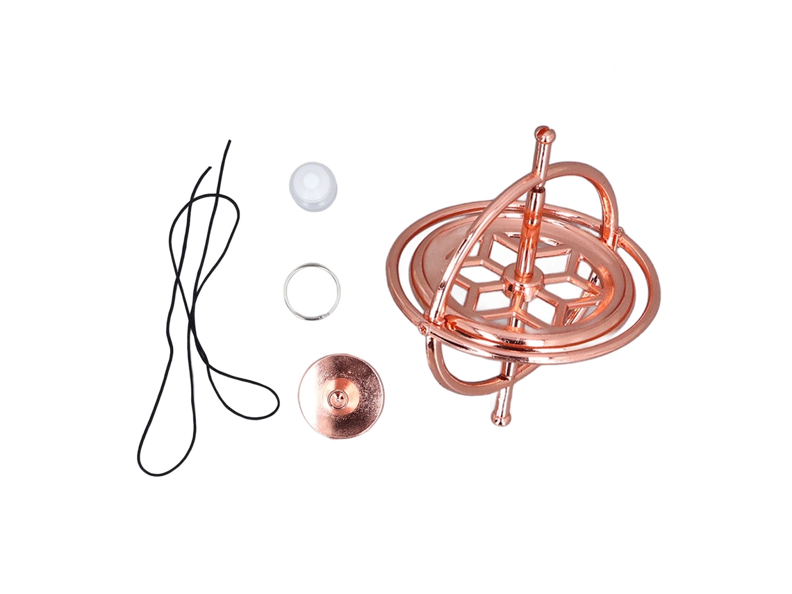Mali brinquedo Giroscópio de Liga para Dedo Alivio Estresse Multifuncional Ouro Rosa