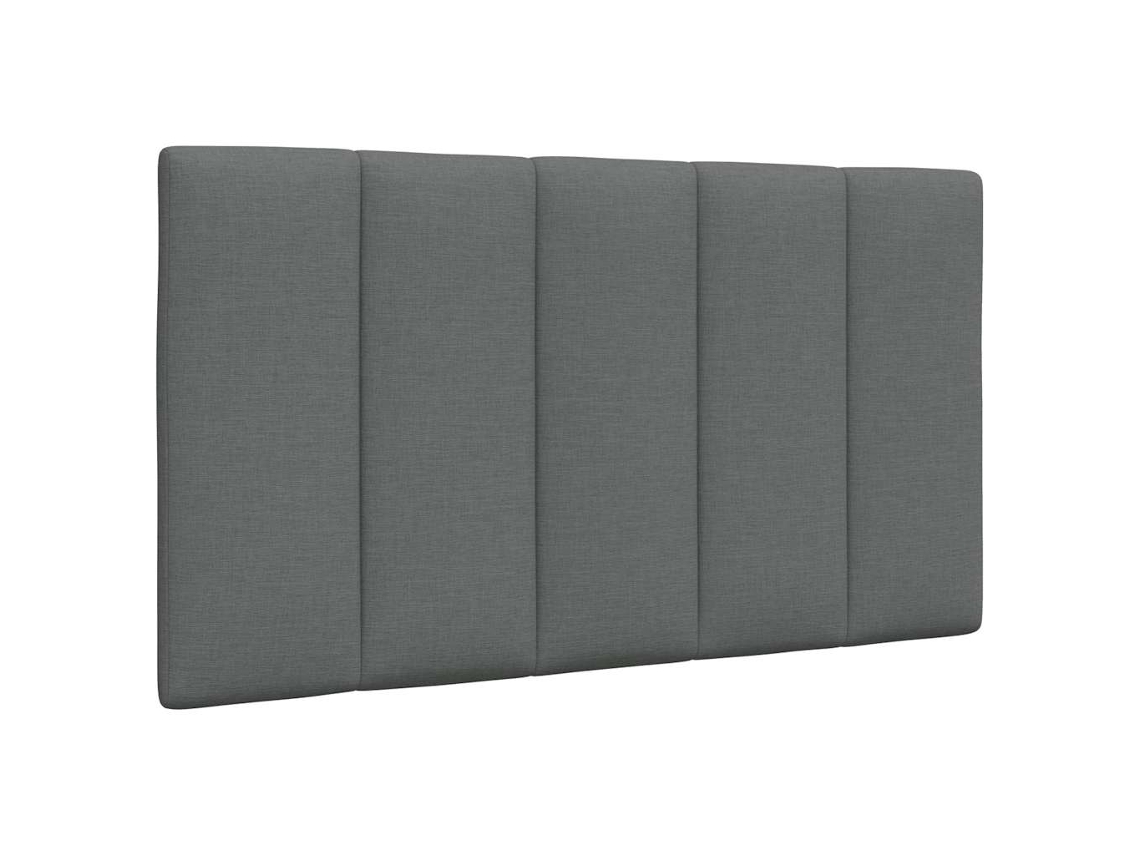 Vidaxl Almofadão De Cabeceira Hanko 80 Cm Tecido Cinzento-escuro