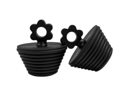 2 Tapon De Bañera Para Desagües De Bañera Y Lavabo De Baño, (negro)