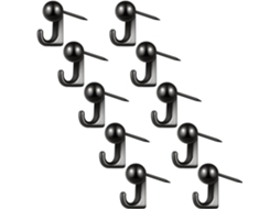 Conjunto De 10 Ganchos Metal Reforçados Com Tachinhas, Em Liga De Zinco, Ideais Para Pendurar Quadros, Painéis De
