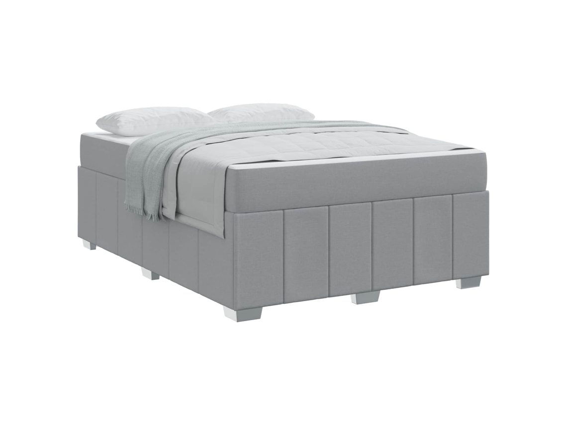 Estrutura da Cama Cinzento claro 140 X 200 Cm Tecido MAISON EXCLUSIVE