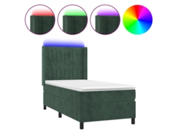 Box Spring Bed, Box Spring Beds Vidaxl Verde Veludo (90 X 200 Cm)